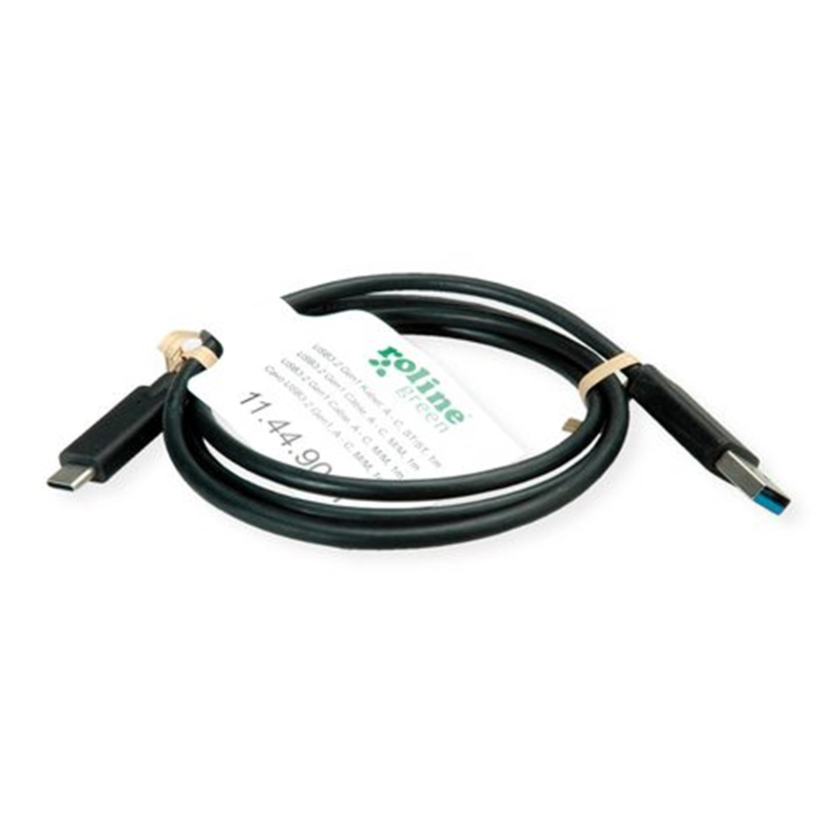 ROLINE GREEN CAVO USB3.2 GEN1, A - C, M/M, BLACK, 1M