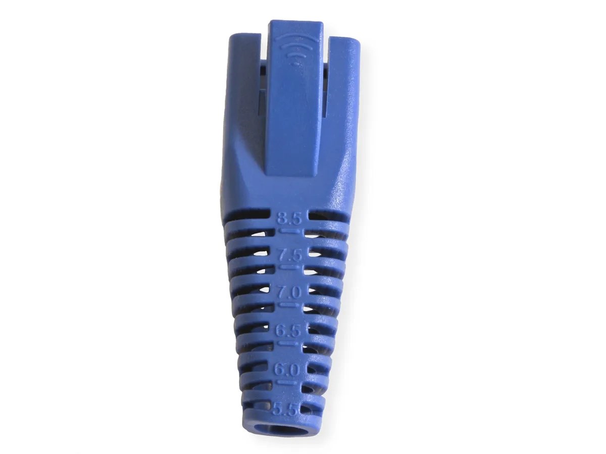 ROLINE CAPPUCCIO DI PROTEZIONE PER RJ45, TAGLIABILE, 10 PEZZI, BLU