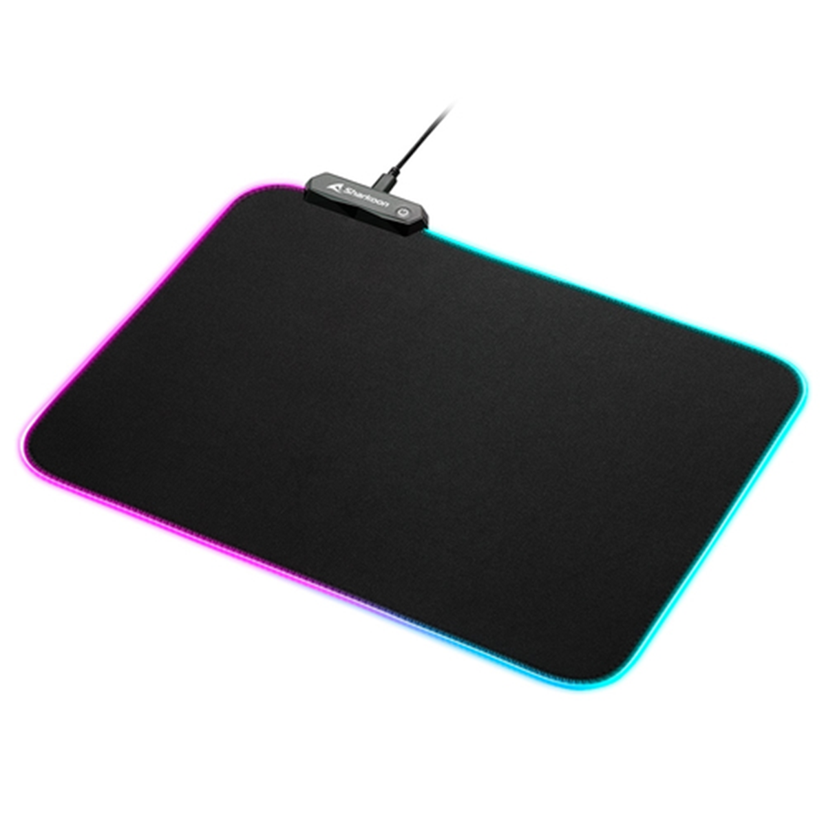 SHARKOON MOUSEPAD TAPPETINO GAMING 1337 MAT RGB V2 360, USB, LUNGHEZZA 36CM
