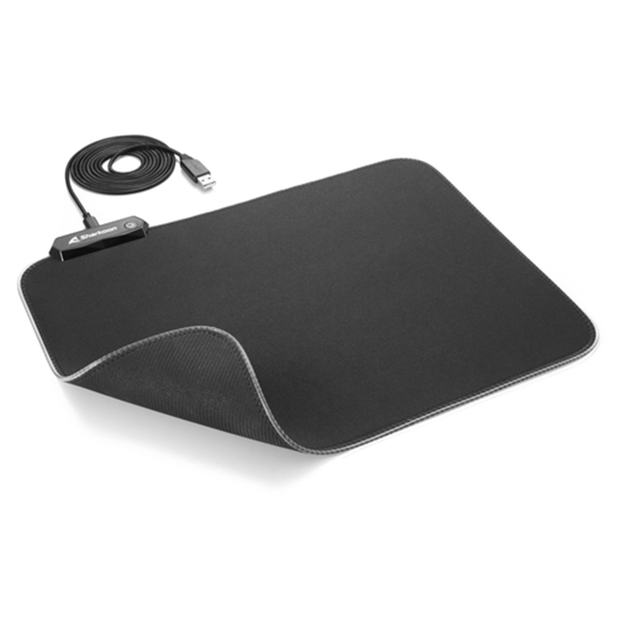 SHARKOON MOUSEPAD TAPPETINO GAMING 1337 MAT RGB V2 360, USB, LUNGHEZZA 36CM