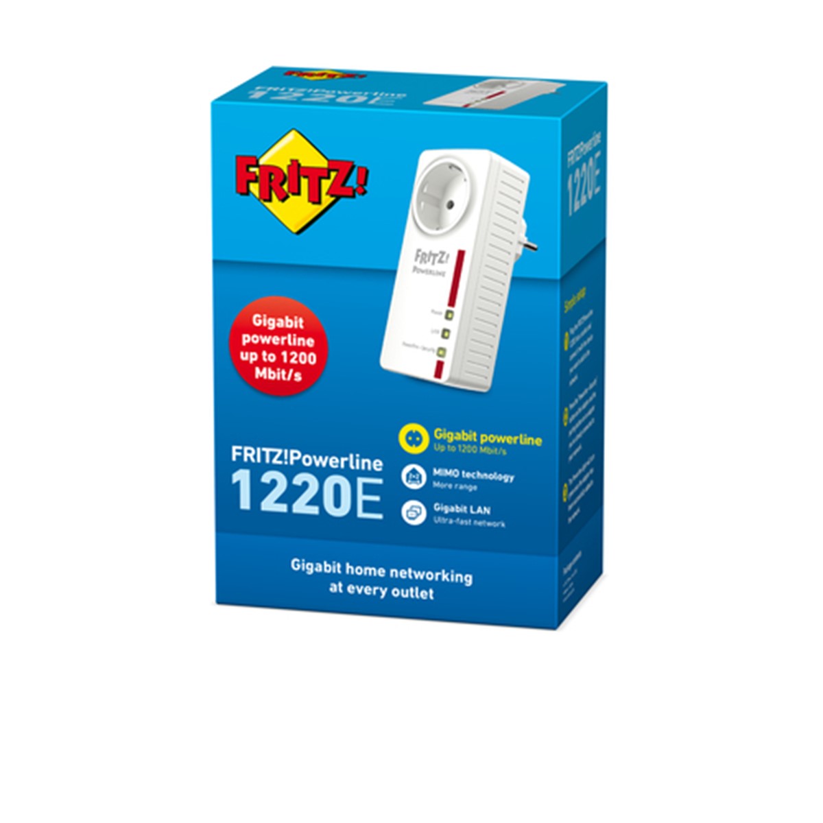 AVM FRITZ!POWERLINE 1220E, 2 PORTE LAN GIGABIT