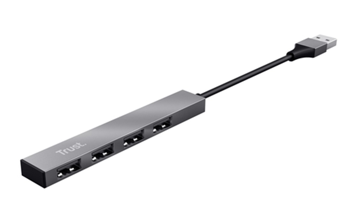 TRUST MINI USB HUB 4 PORTE HALYX ALUMINIUM