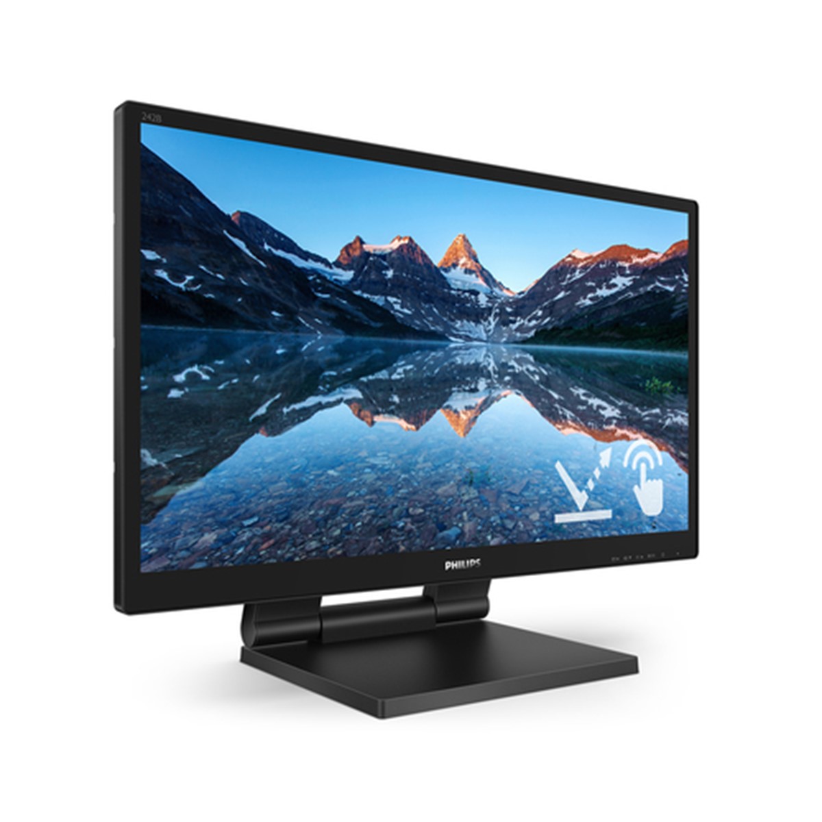 PHILIPS MONITOR TOUCH 23,8 LED IPS FHD 16:9 5MS 250 CDM, VGA/DVI/DP/HDMI, PIVOT, MULTIM, IP54, RIPI