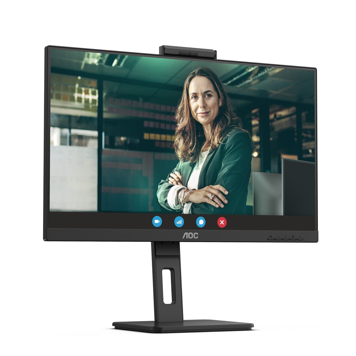 AOC MONITOR 23,8 LED IPS FHD 16:9 4MS 300 CDM, WEBCAM, USB-C, PIVOT, DP/HDMI, MULTIMEDIALE