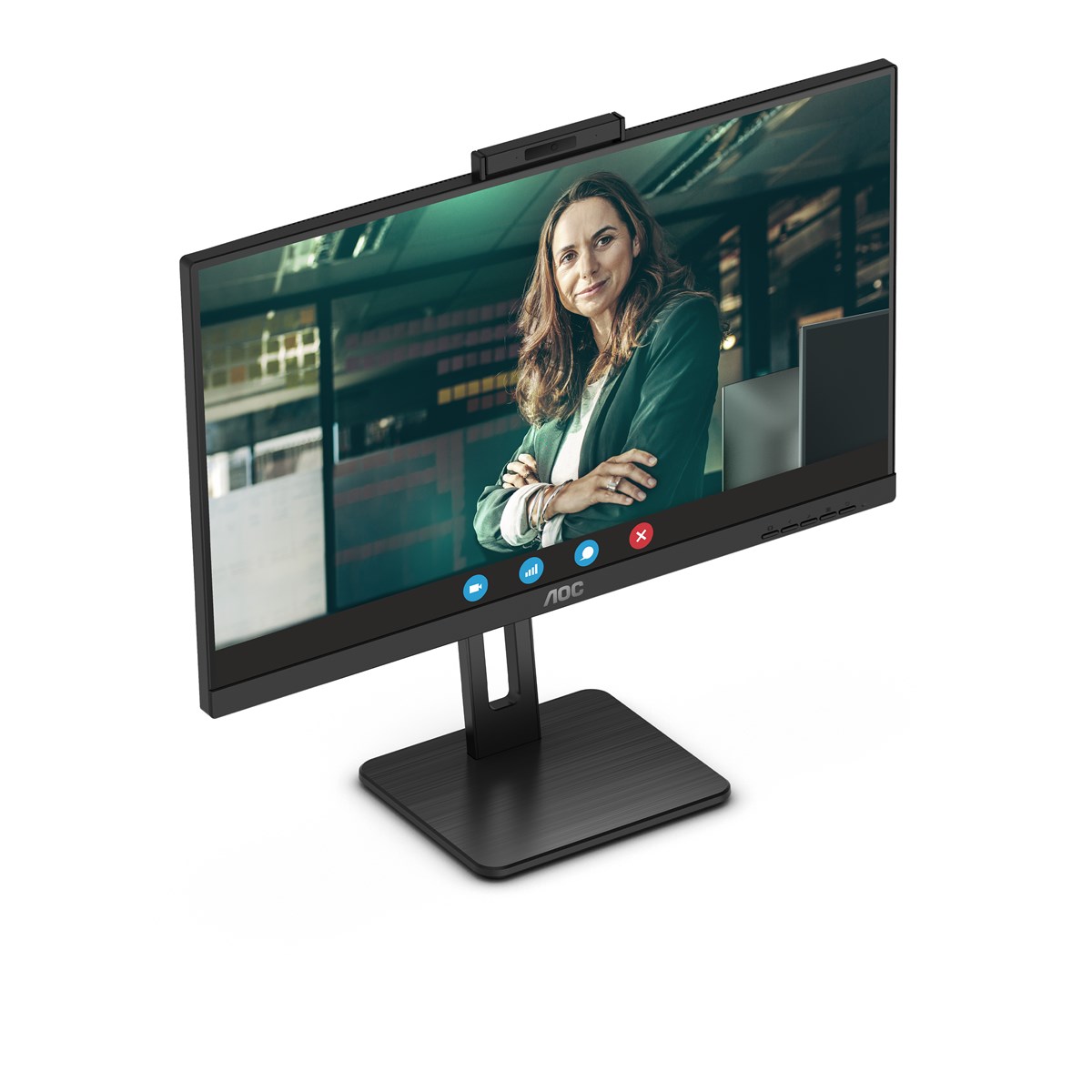 AOC MONITOR 23,8 LED IPS FHD 16:9 4MS 300 CDM, WEBCAM, PIVOT, DP/HDMI, MULTIMEDIALE
