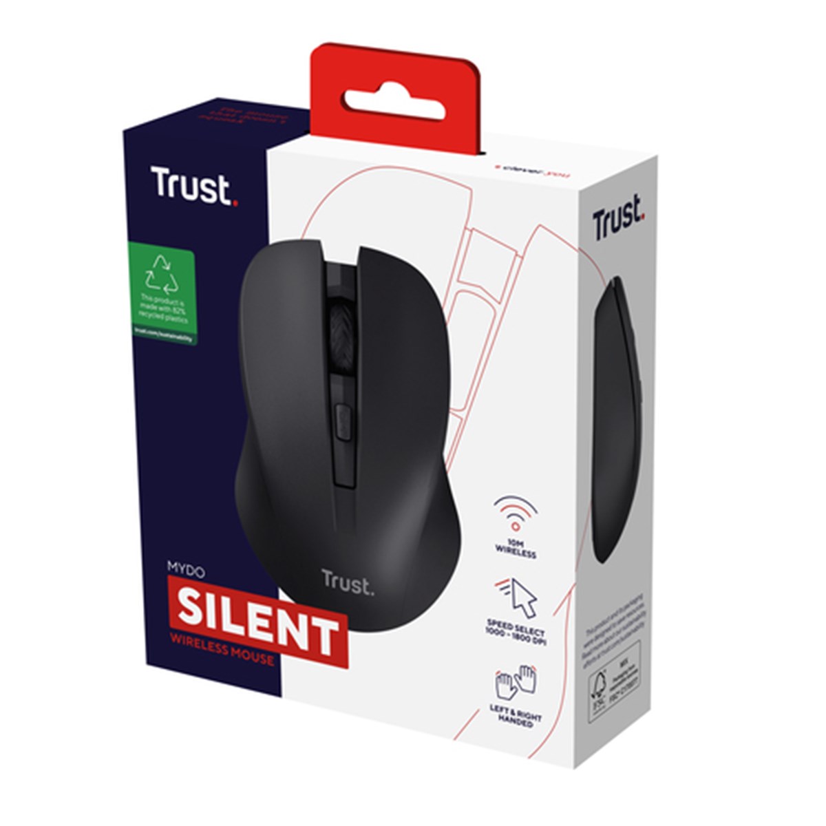 TRUST MOUSE MYDO SILENT WIRELESS NERO