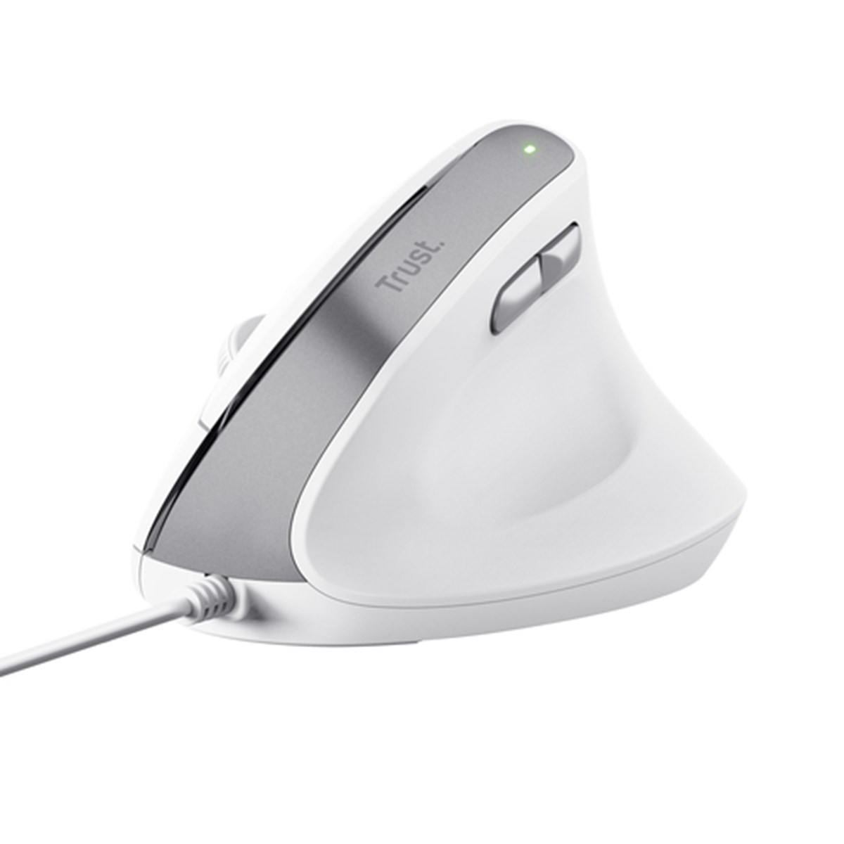 TRUST MOUSE ERGONOMICO BAYO II, BIANCO
