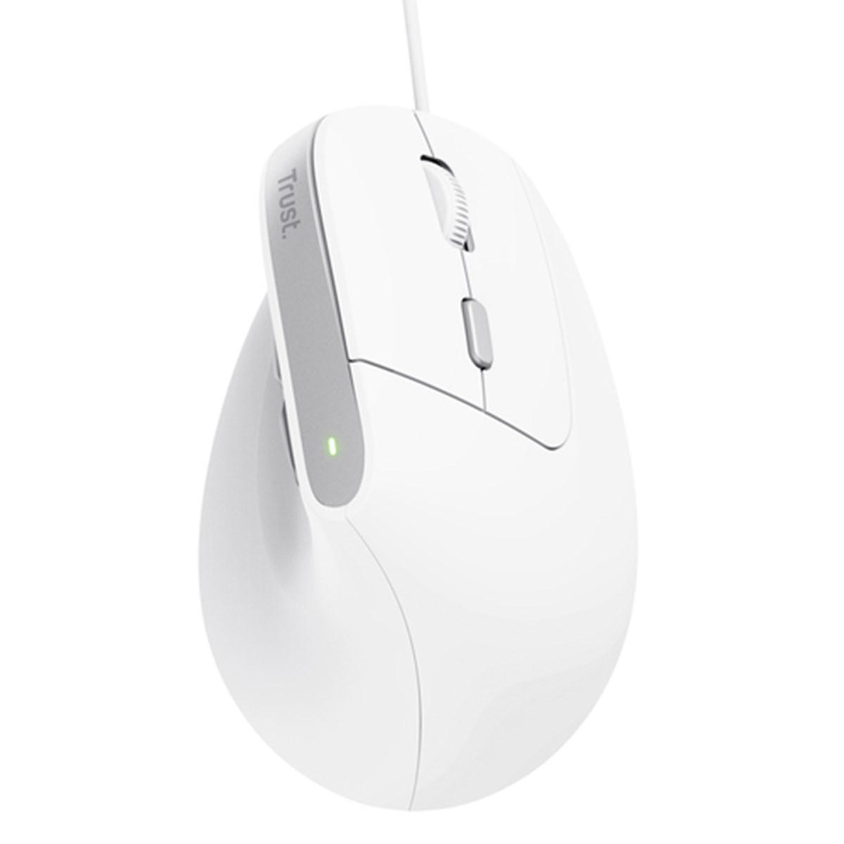 TRUST MOUSE ERGONOMICO BAYO II, BIANCO