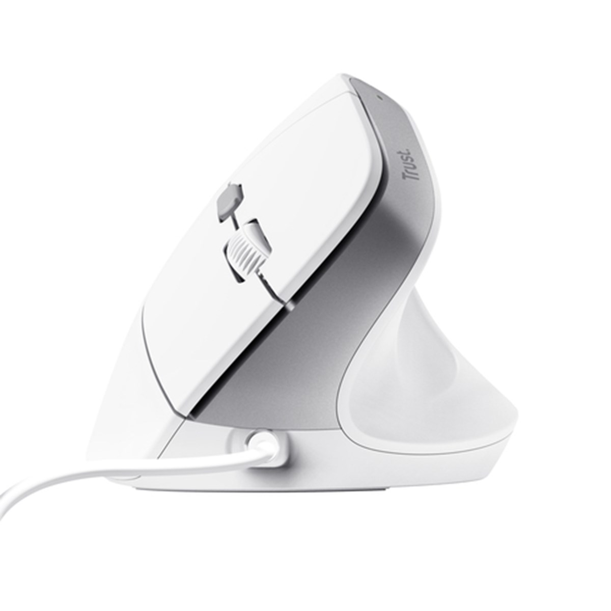 TRUST MOUSE ERGONOMICO BAYO II, BIANCO