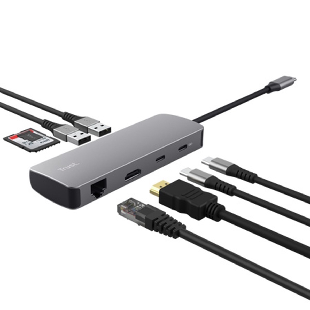 TRUST ADATTATORE MULTIPORTA DALYX 8-IN-1