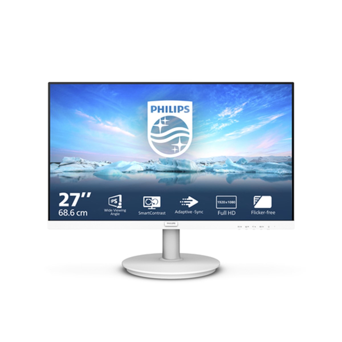 PHILIPS MONITOR 27 LED IPS 16:9 FHD, 4MS 250 CDM, VGA/HDMI, MULTIMEDIALE, BIANCO