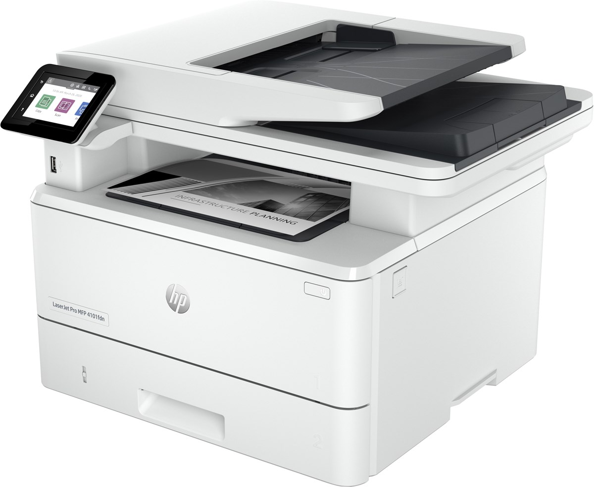 HP MULTIF. LASER A4 B/N, LASERJET PRO 4102FDN, 40PPM, ADF, FRONTE/RETRO, USB/LAN, 4IN1