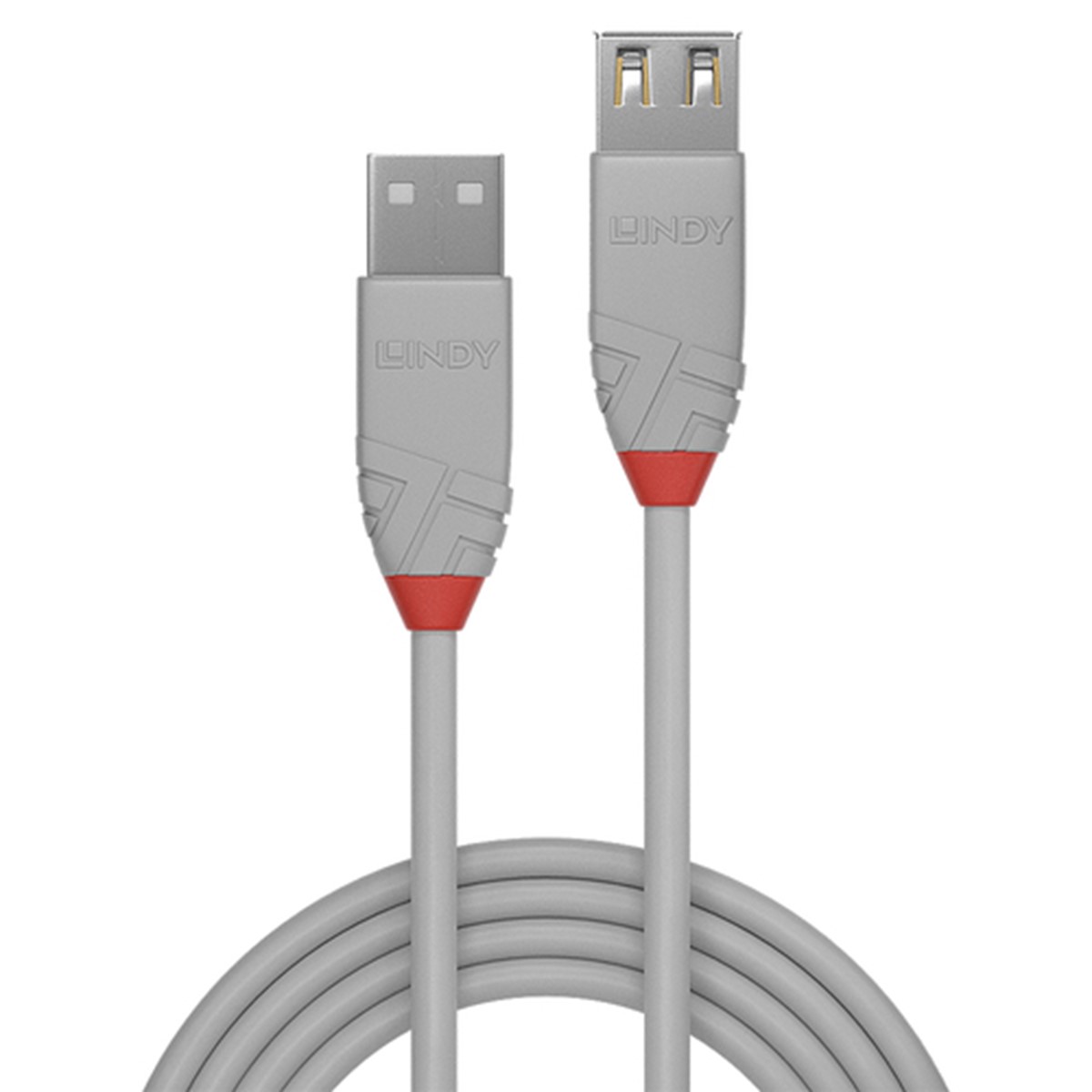 LINDY 2M USB 2.0 KABEL AM/AF GREY