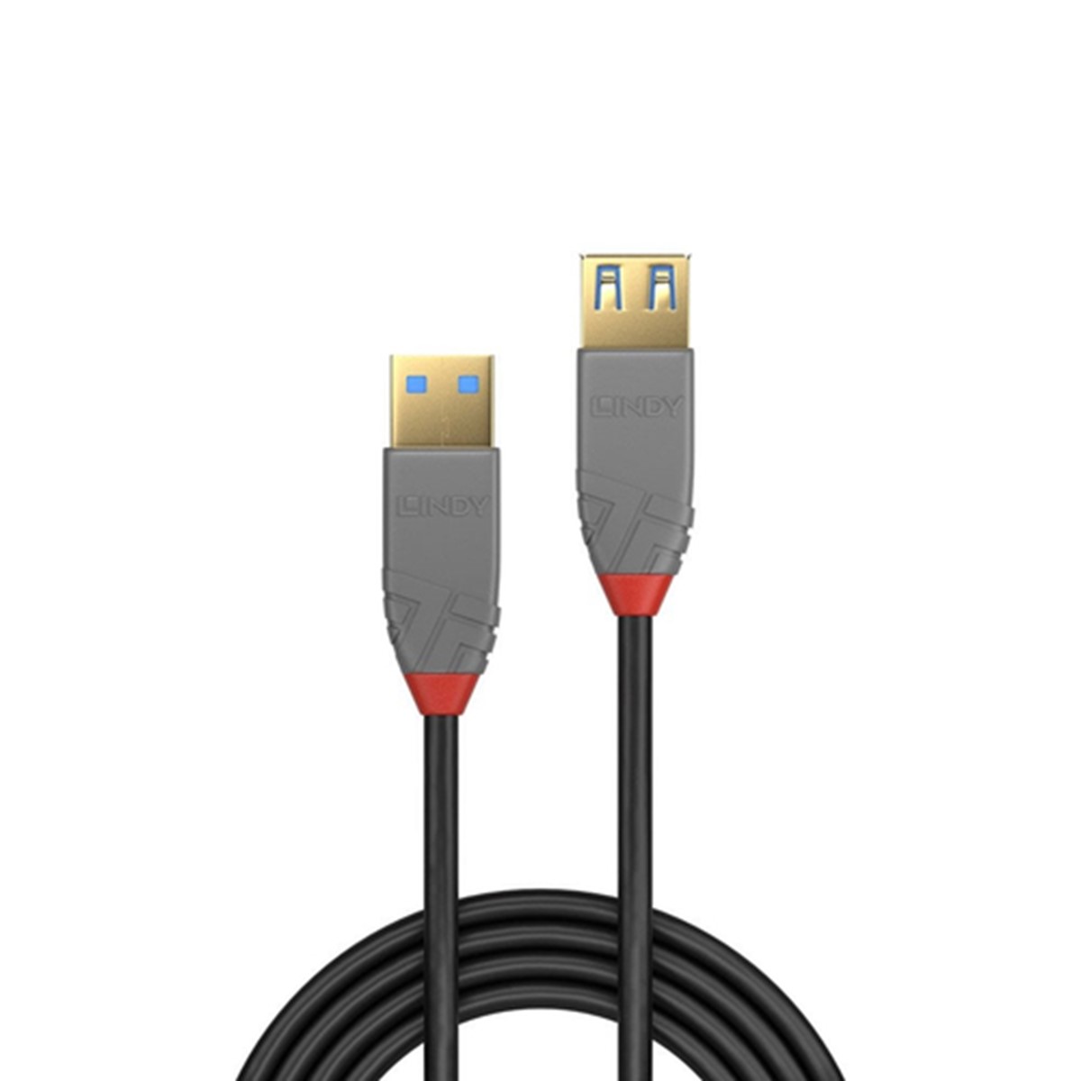 LINDY PROLUNGA USB ANTHRA LINE 3.0 TIPO A MASCHIO A A FEMMINA 2 MT TRIPLA SCHERMATURA GUSCIO IN PVC 10 ANNI DI GARANZIA