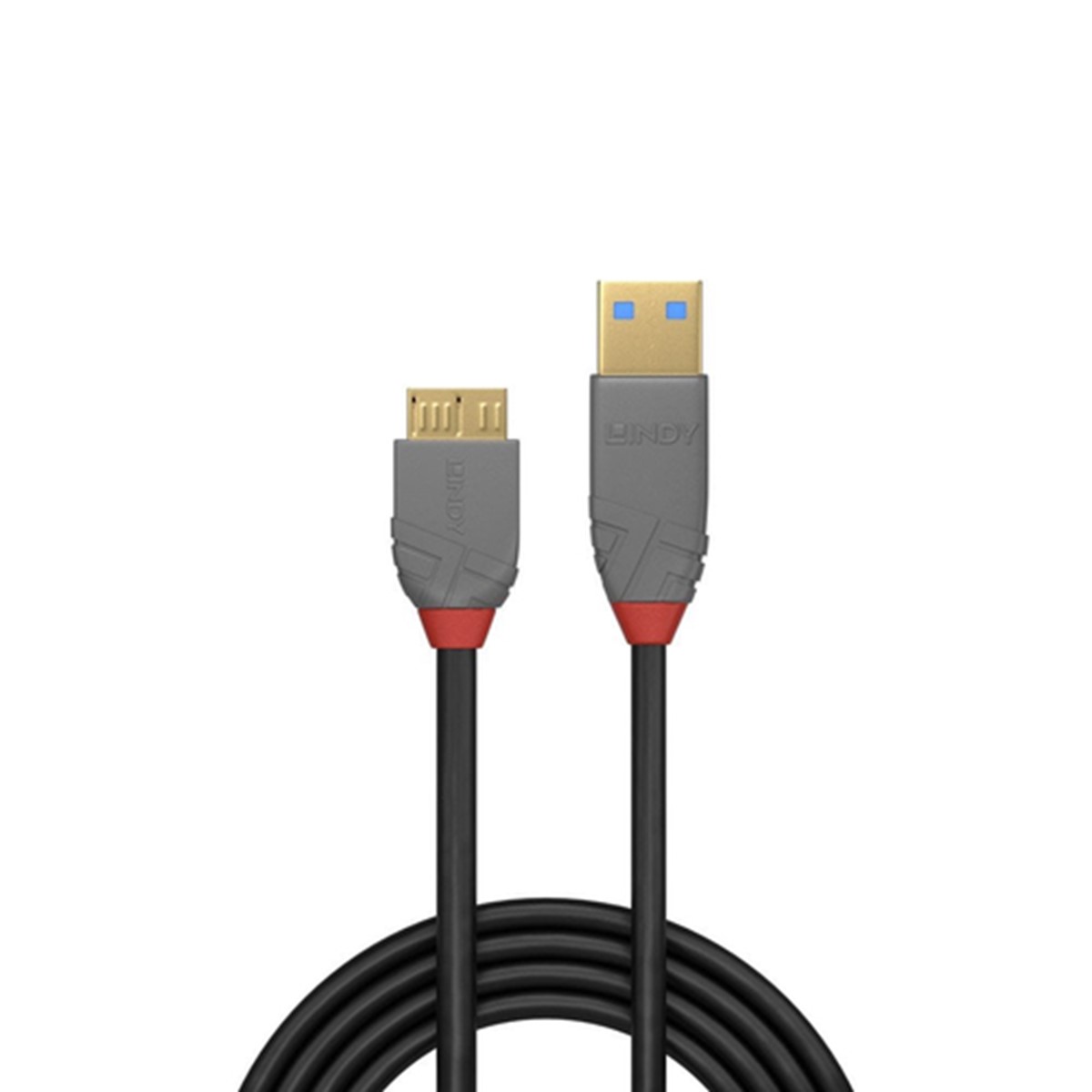 LINDY CAVO USB ANTHRA LINE 3.0 TIPO A MASCHIO A MICRO B MASCHIO 1 MT TRIPLA SCHERMATURA GUSCIO IN PVC 10 ANNI DI GARANZIA