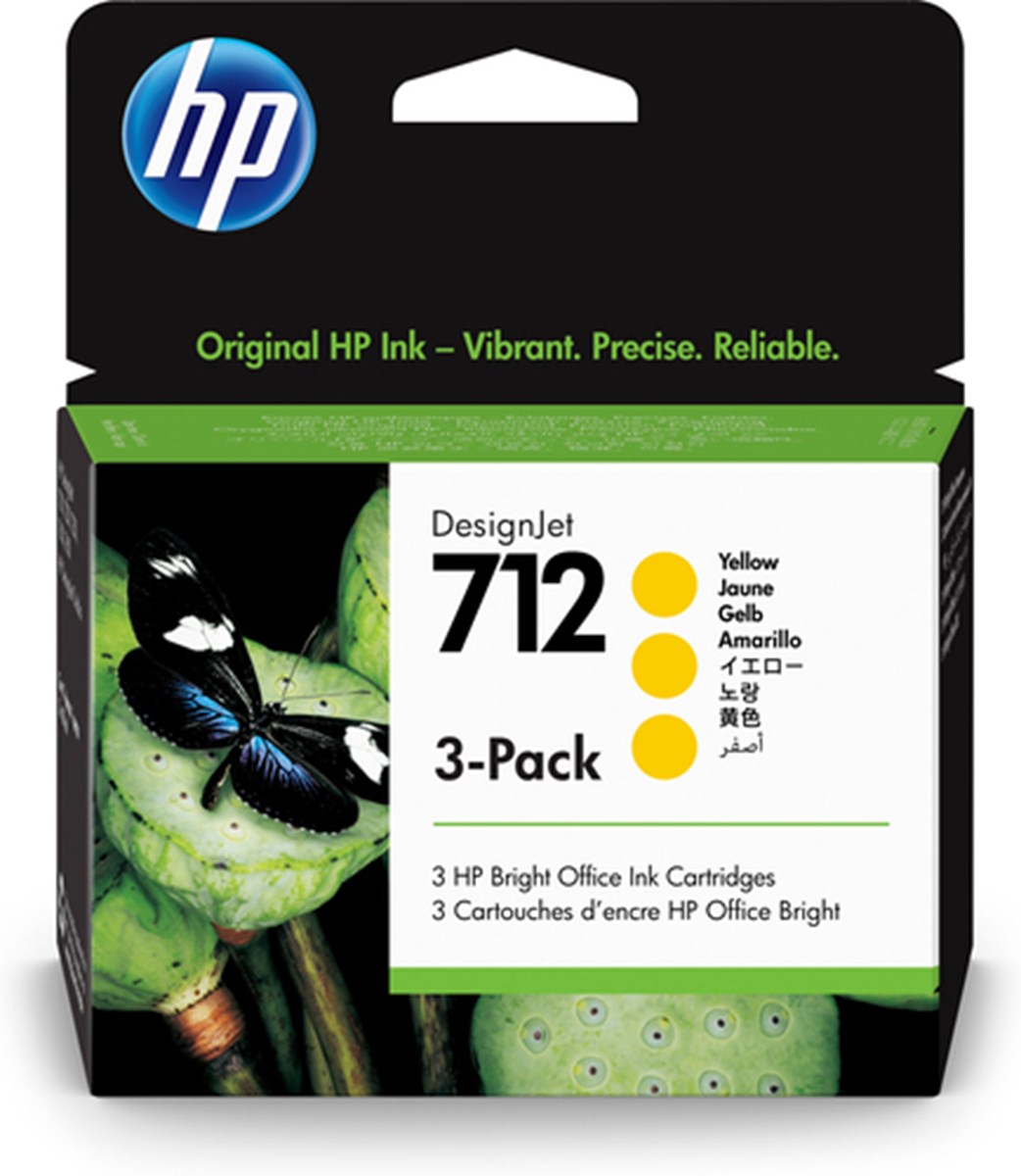 HP CART INK GIALLO 712, 3 PACK