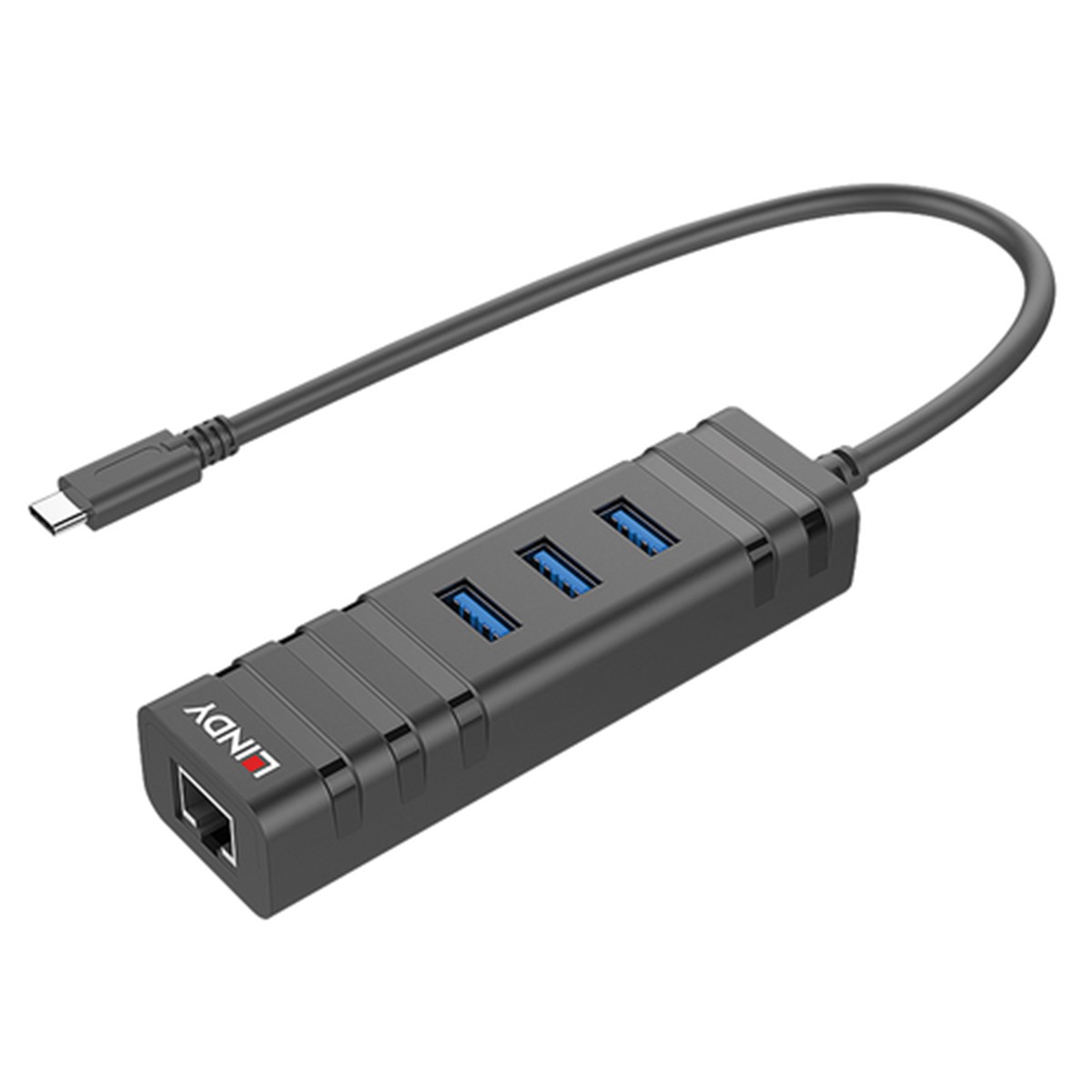 LINDY ADATTATORE USB 3.1 HUB E GIGABIT ETHERNET RJ-45 3P USB TIPO A CON USB 3.1 TIPO C