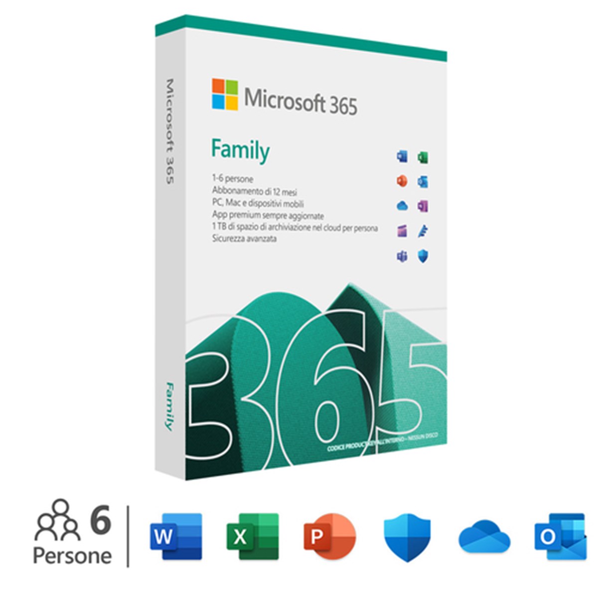 MICROSOFT 365 FAMILY ITA SUBS 1 YR 6 USER 5 DEVICE