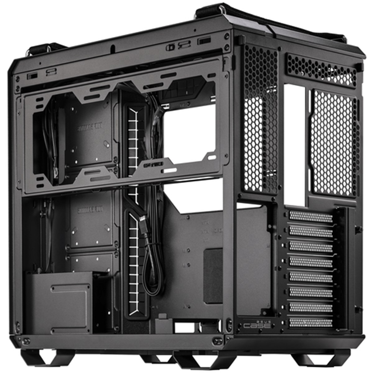 ASUS CASE GAMING GT502 TUF GAMING MID TOWER, 8+3 SLOT ESPANSIONE, 3X120MM FAN FRONT, 2X120MM FAN FRONT, BLACK