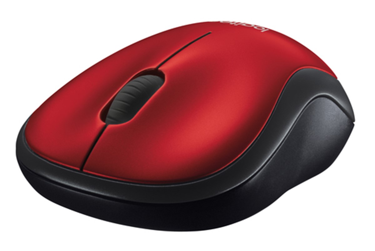 LOGITECH WIRELESS MOUSE M185 OTTICO, USB, COLORE ROSSO