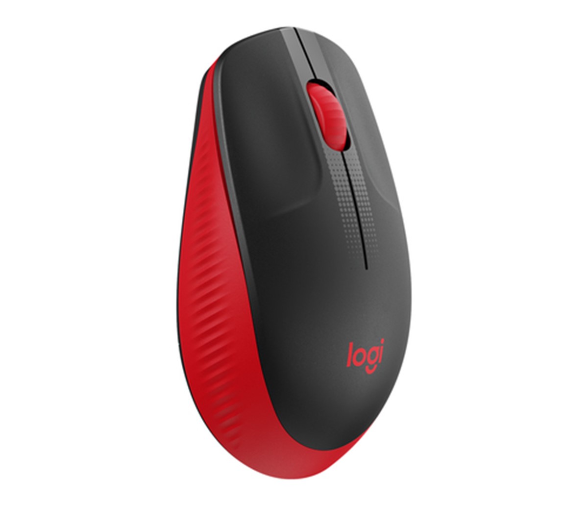 LOGITECH MOUSE WIRELESS M190 FULL-SIZE, OTTICO, USB, ROSSO
