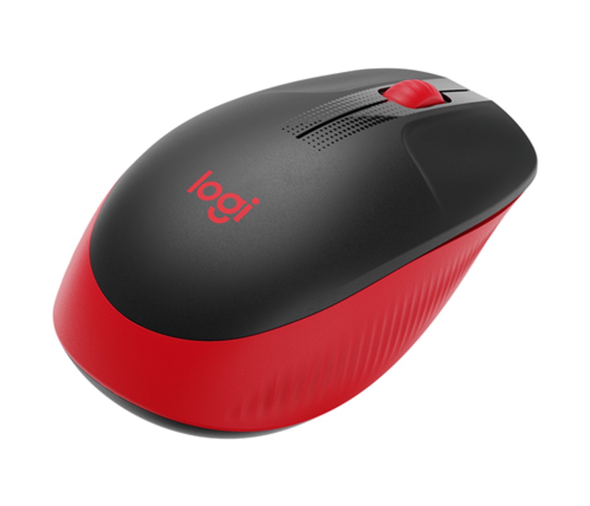 LOGITECH MOUSE WIRELESS M190 FULL-SIZE, OTTICO, USB, ROSSO