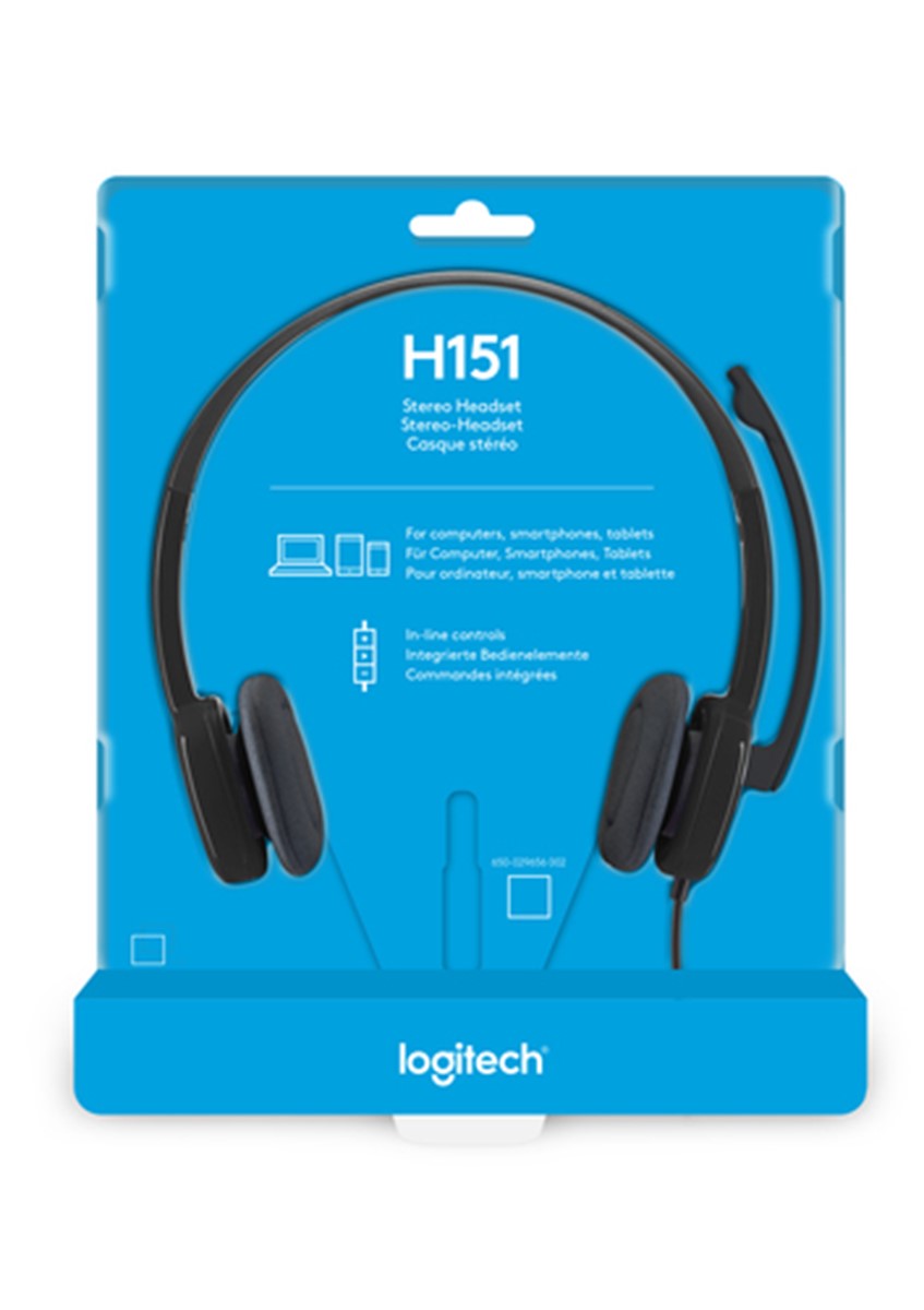 LOGITECH CUFFIE CON MICROFONO H151, JACK 3.5MM