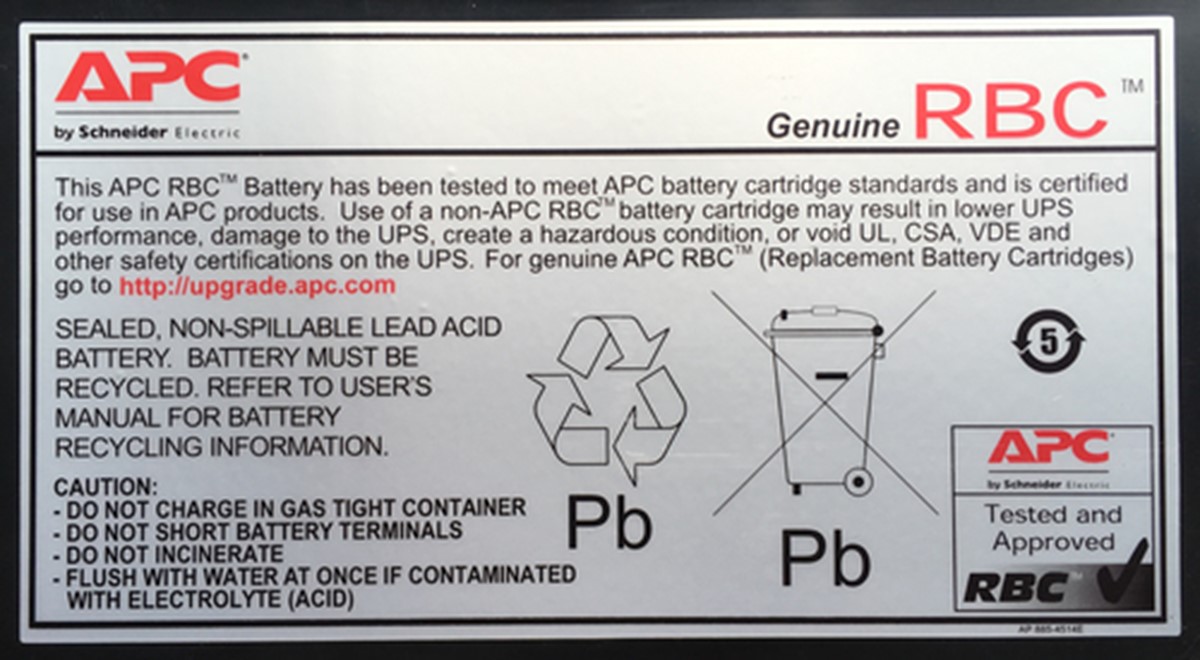 APC REPLACEMENT BATTERY CARTRIDGE 124