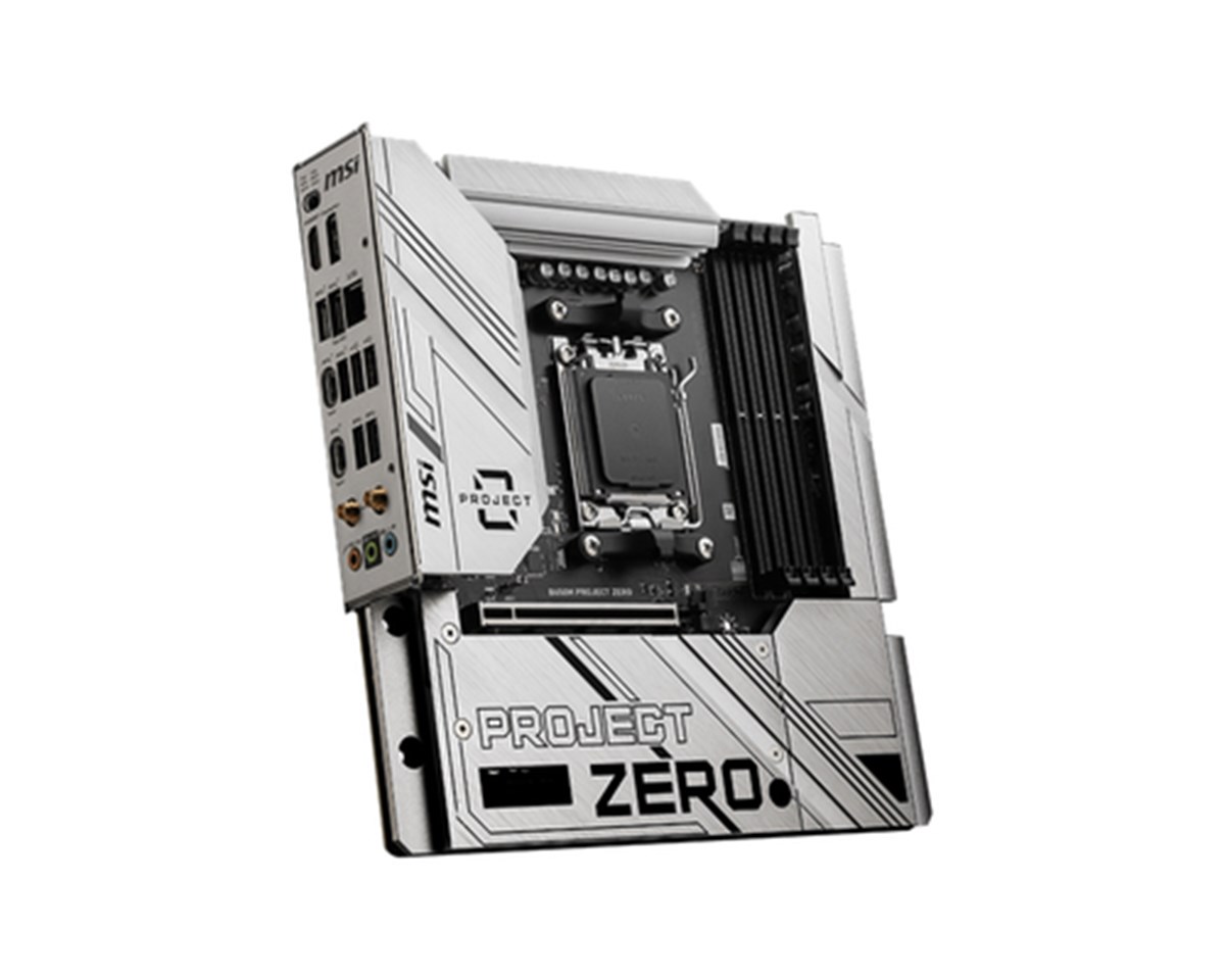 MSI MB AMD B650M PROJECT ZERO,GAMING, B650,AM5,4DDR5,1PCI-Ex16,1PCI-Ex1,2M.2,4SATA3,1USB3.2