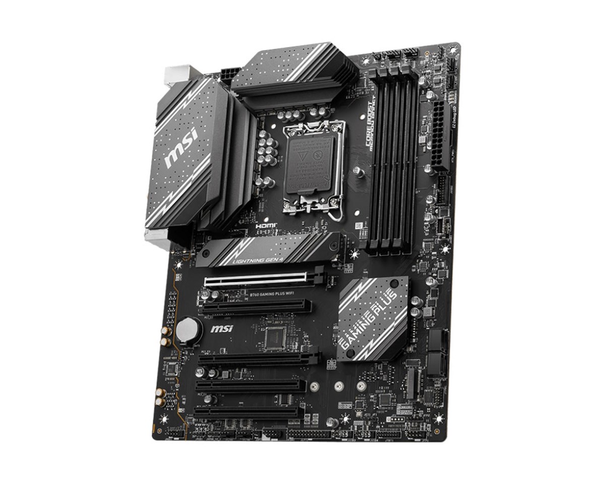 MSI MB B760, B760M GAMING PLUS, LGA1700,4DDR5,2PCI-EX16,1PCI-EX1,2M.2,4SATA3,2USB3.2 GEN2,7US