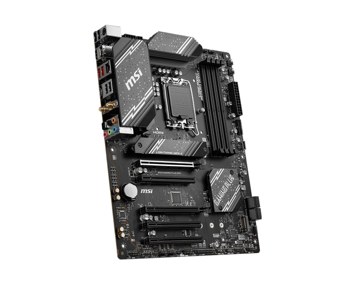 MSI MB B760, B760M GAMING PLUS, LGA1700,4DDR5,2PCI-EX16,1PCI-EX1,2M.2,4SATA3,2USB3.2 GEN2,7US