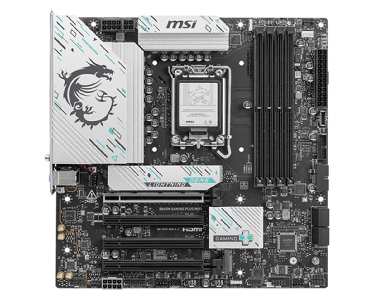 MSI MB INTEL B860M GAMING PLUS WIFI, m-ATX DDR5, 1PCI-Ex16, 1PCI-Ex4, 2PCI-Ex1, 4SATA3