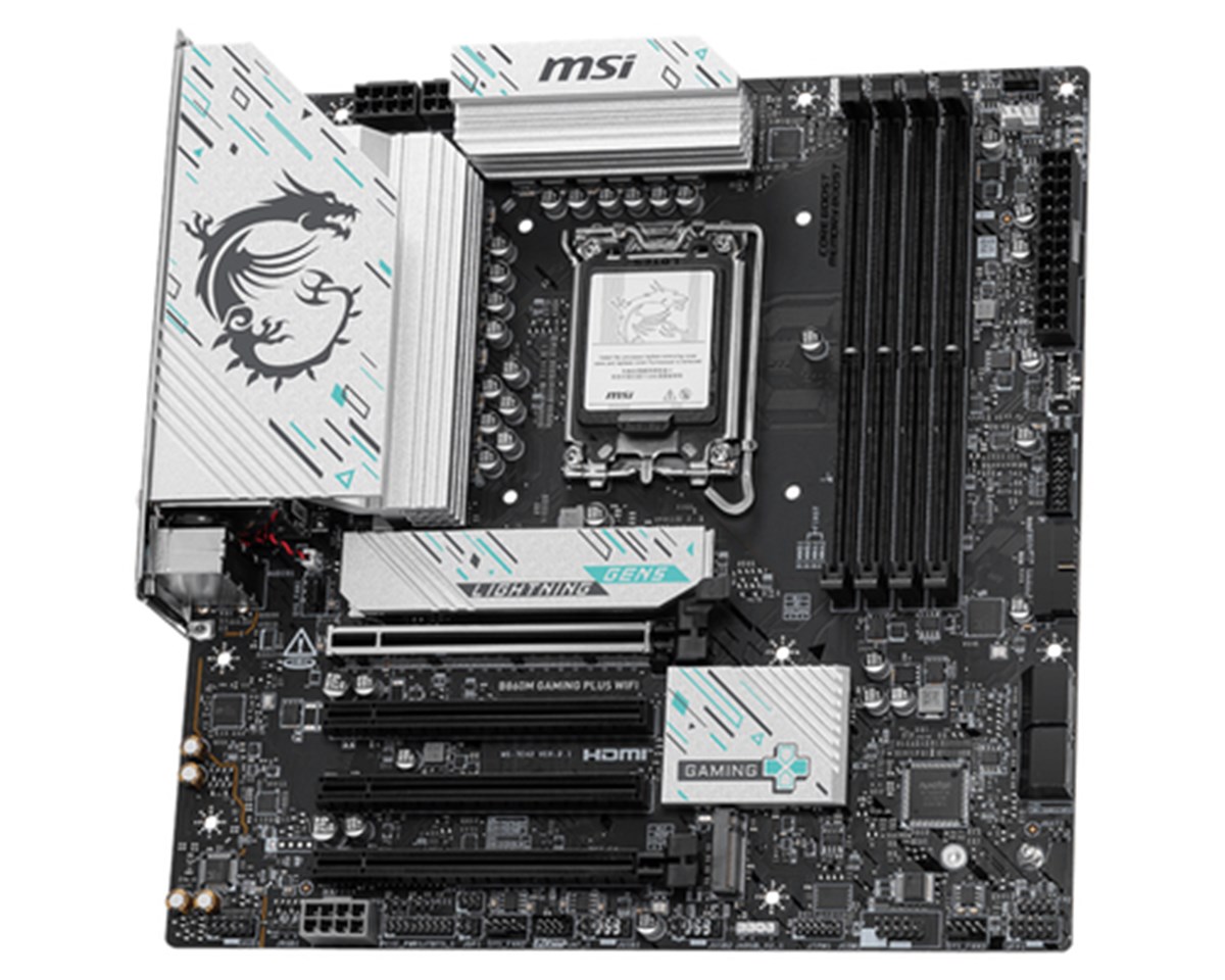 MSI MB INTEL B860M GAMING PLUS WIFI, m-ATX DDR5, 1PCI-Ex16, 1PCI-Ex4, 2PCI-Ex1, 4SATA3