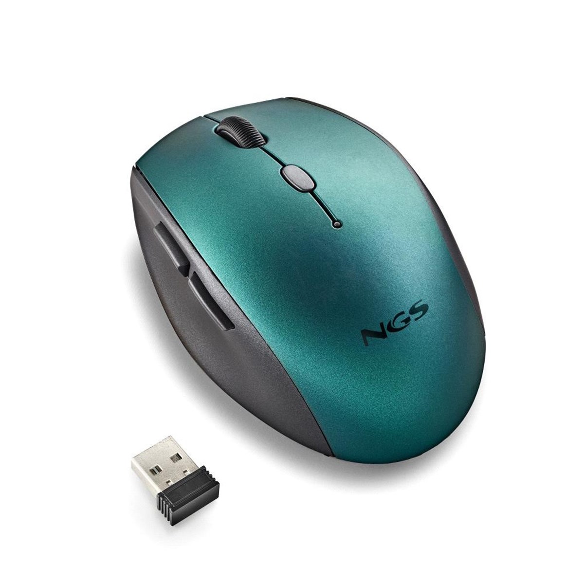 NGS MOUSE BLU ERGONOMICO SENZAFILI E BOTTONI SILENZIOSI