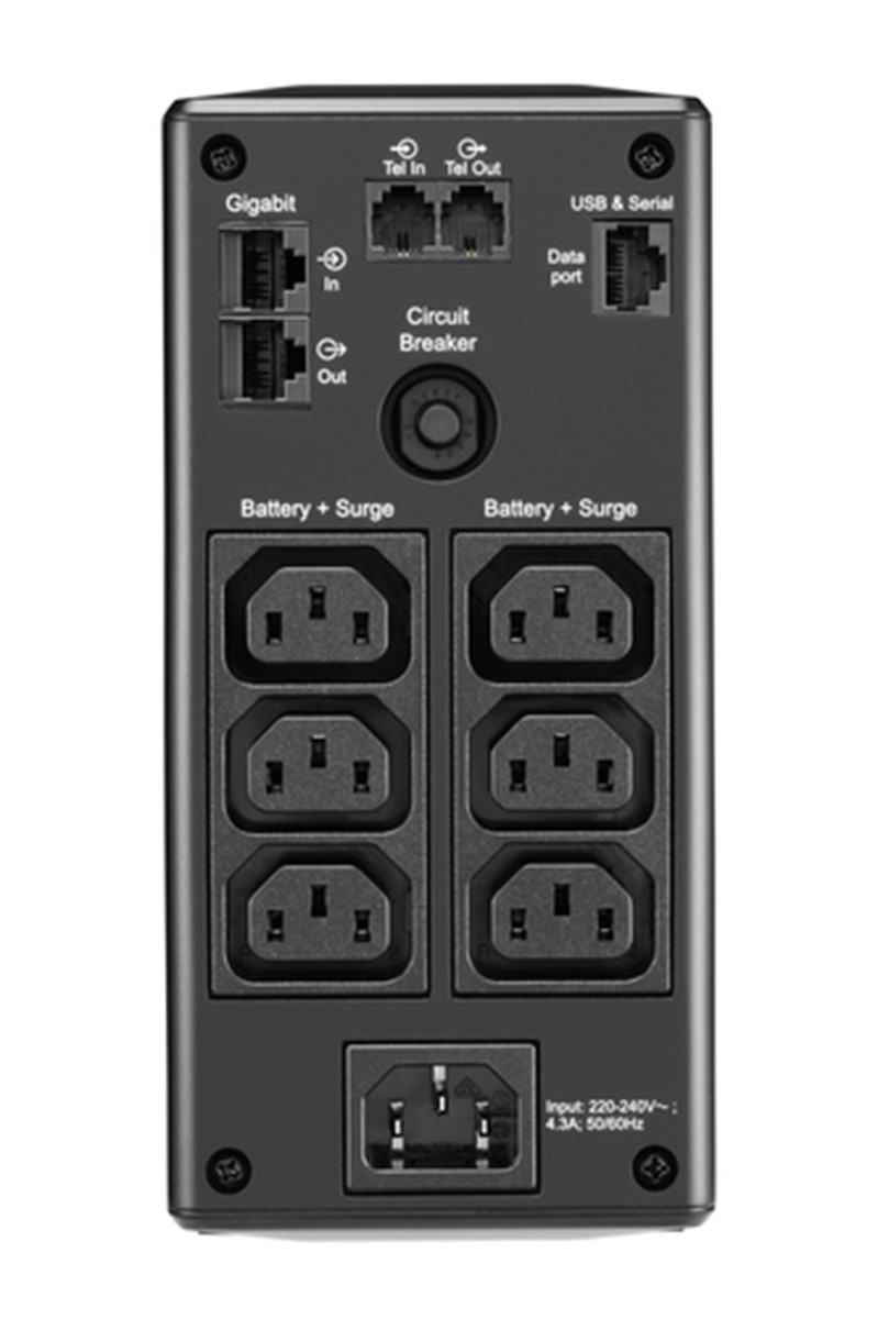 APC BACK-UPS 900VA 540W, USCITA 6xIEC