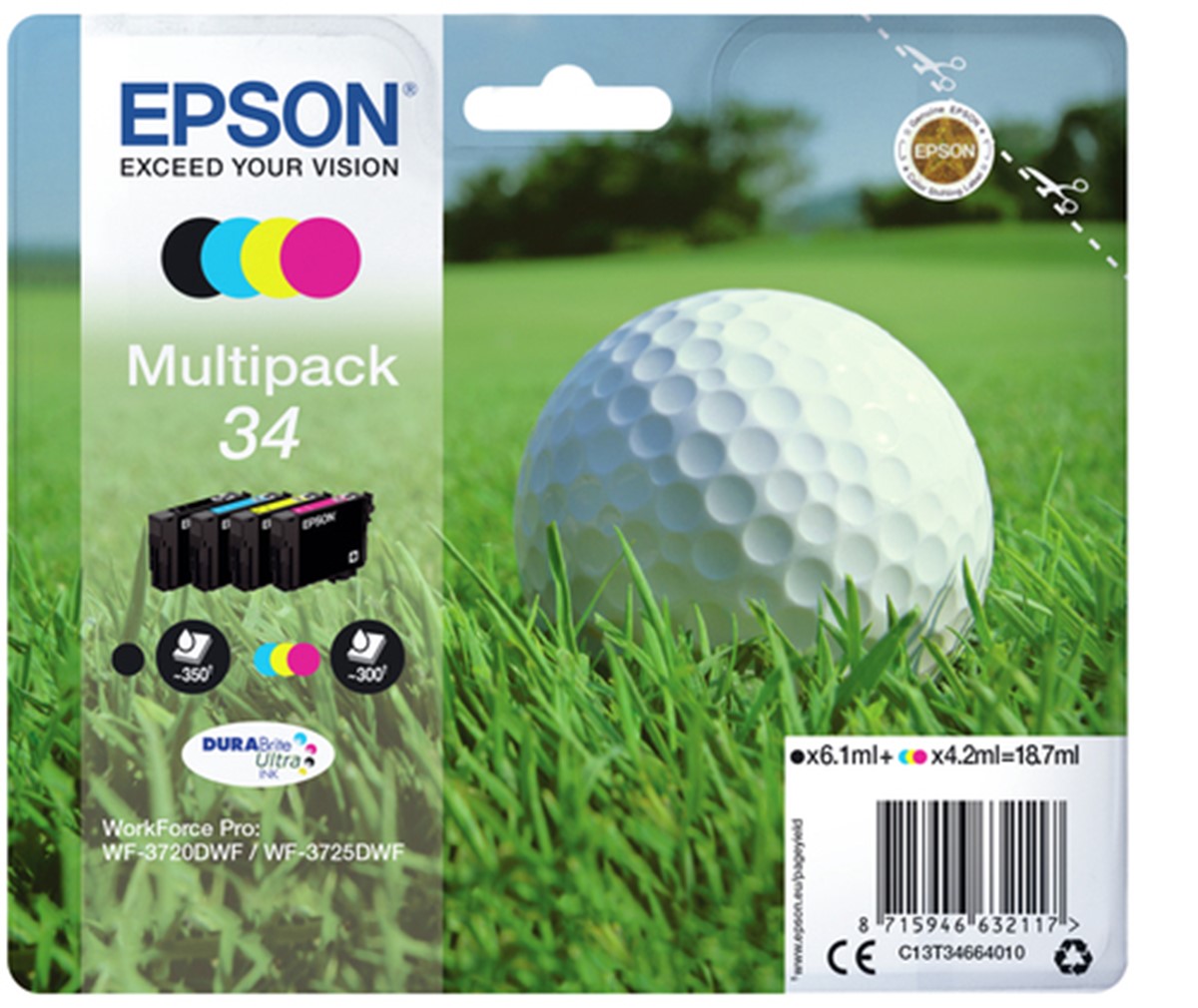 EPSON CART. INK MULTI-COLOR 34 SERIE PALLINA DA GOLF