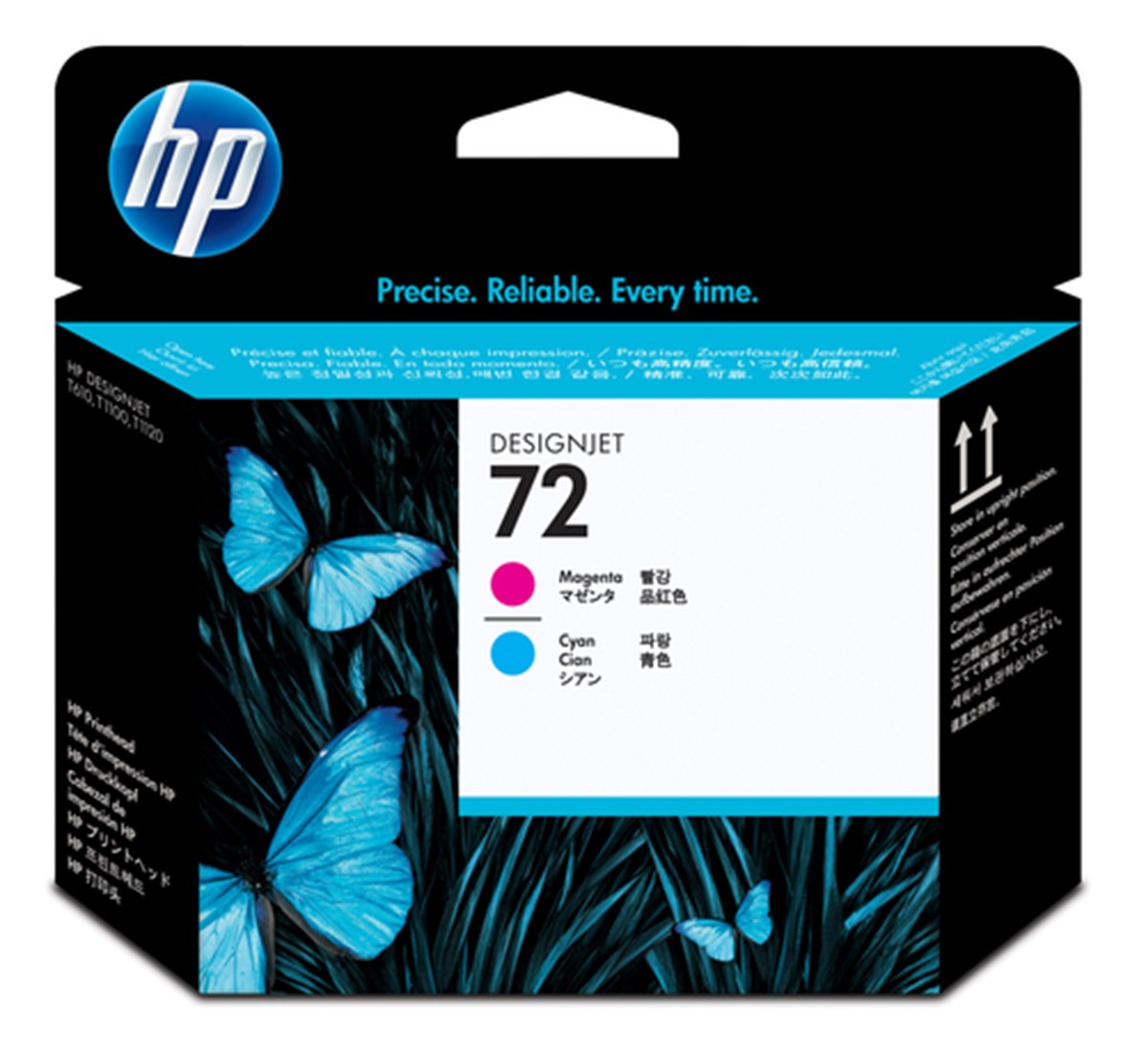 HP TESTINA MAGENTA E CIANO N 72 PER DESIGNJET T1100