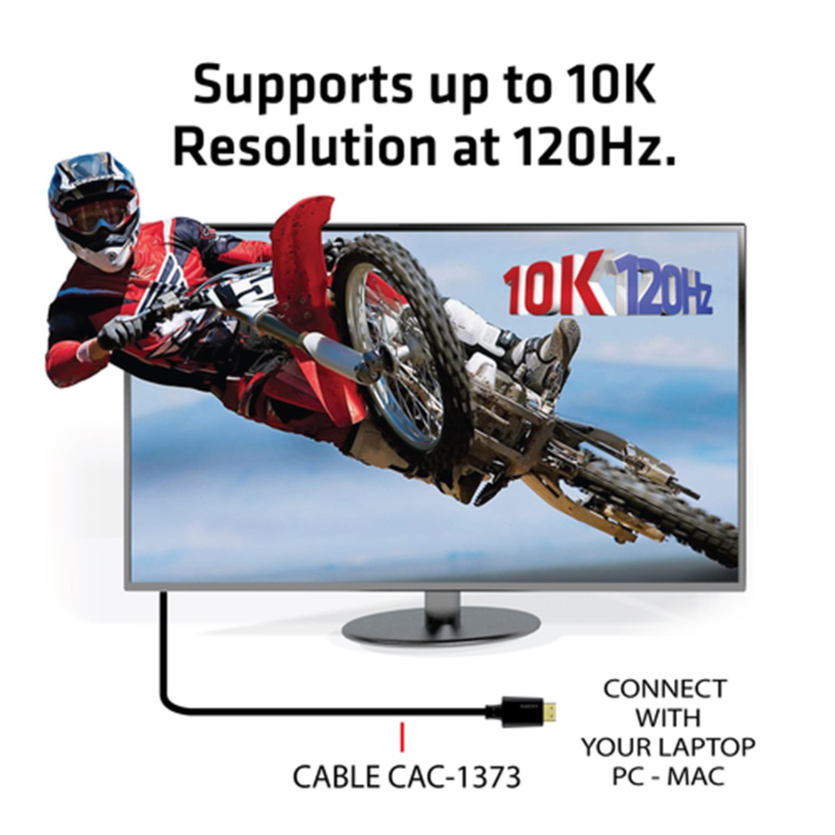 CLUB3D HDMI 2.1 MALE TO HDMI 2.1 MALE ULTRA HIGH SPEED 10K 120HZ  3M/ 9.84FT