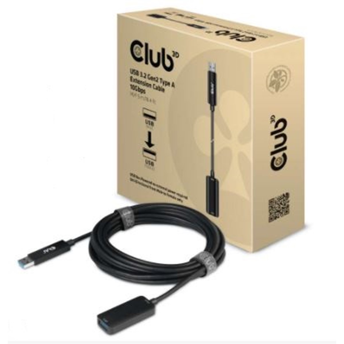 CLUB3D USB 3.2 GEN2 TYPE A EXTENSION CABLE 10GBPS M/F 5M/16.40FT