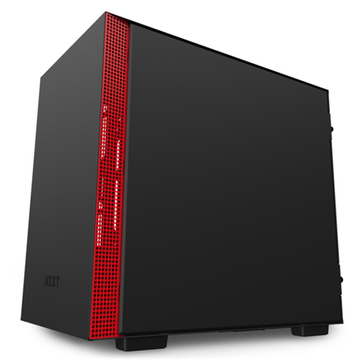 NZXT CASE H210I MID TOWER ATX MATTE BLACK/RED, WINDOW, 2 SLOT ESPANSIONE 2,5/3,5, 2X120 FAN FRONT, 1X120 FAN REAR