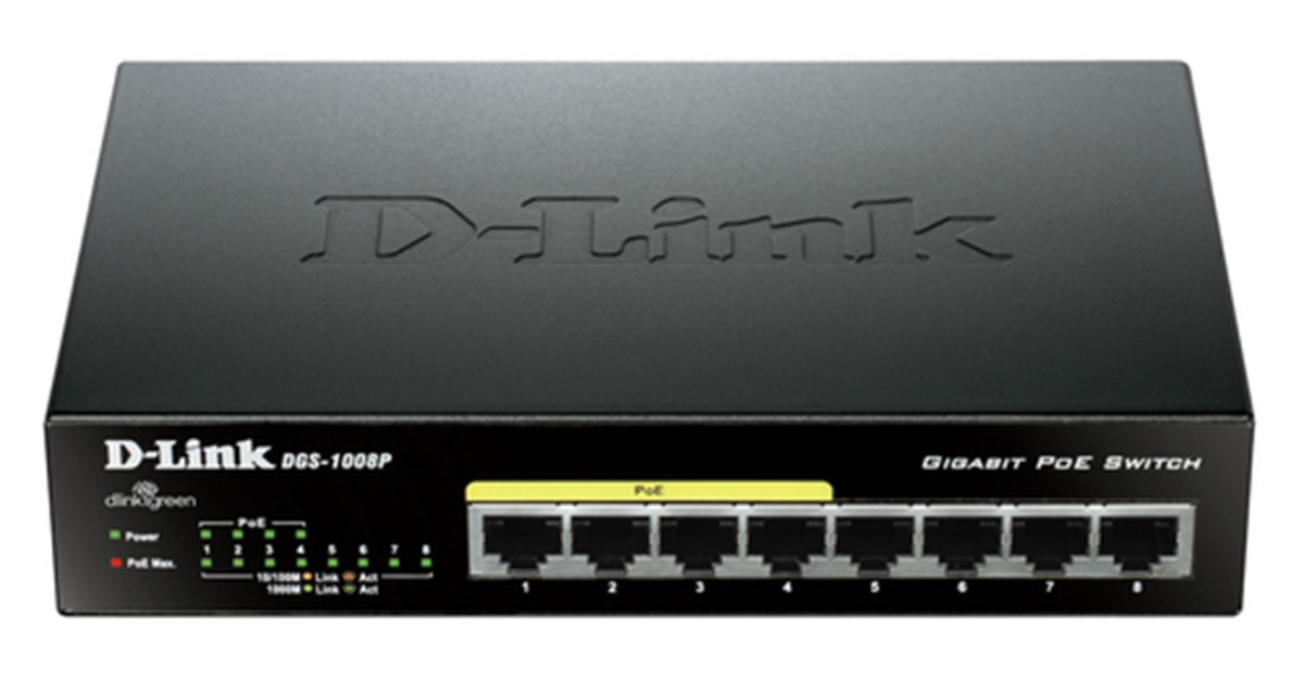 D-LINK SWITCH 8 PORTE GIGABIT 10/100/1000 DI CUI 4 POE