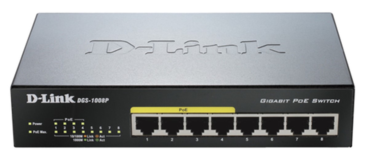 D-LINK SWITCH 8 PORTE GIGABIT 10/100/1000 DI CUI 4 POE