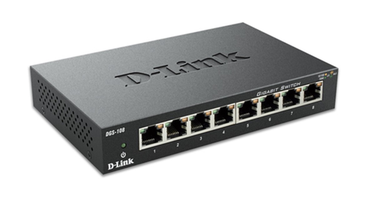 D-LINK SWITCH 8 PORTE GIGABIT CASE METALLICO