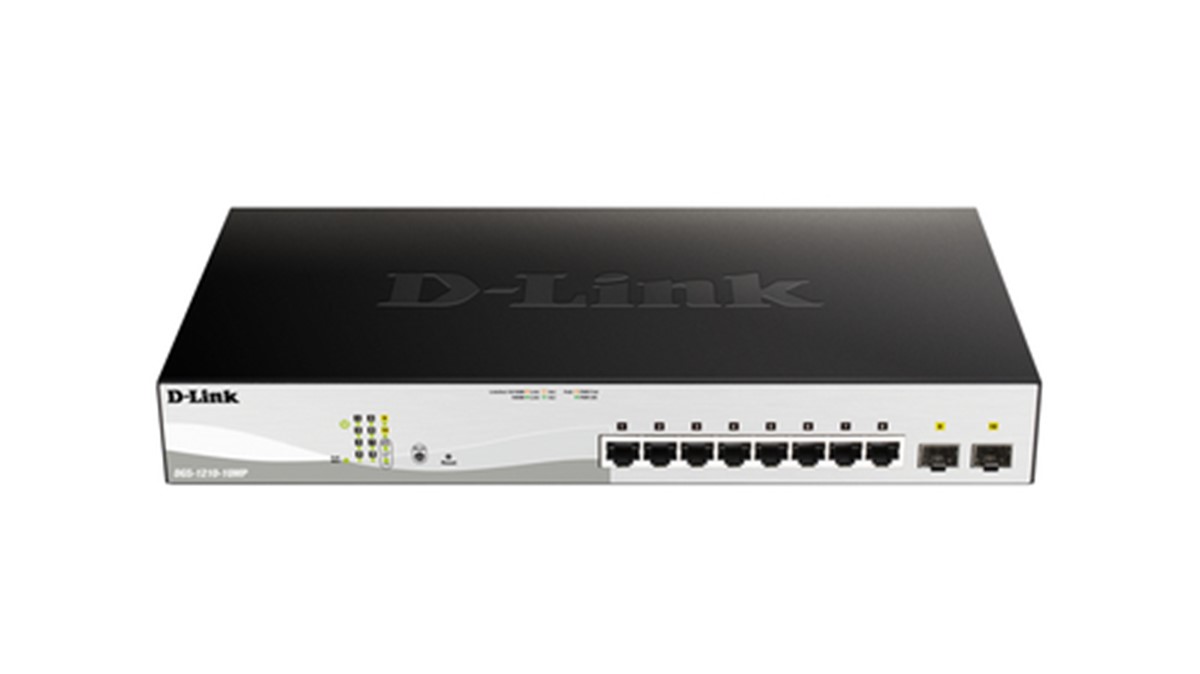 D-LINK SMART SWITCH 8 PORTE GIGABIT POE + 2 SFP