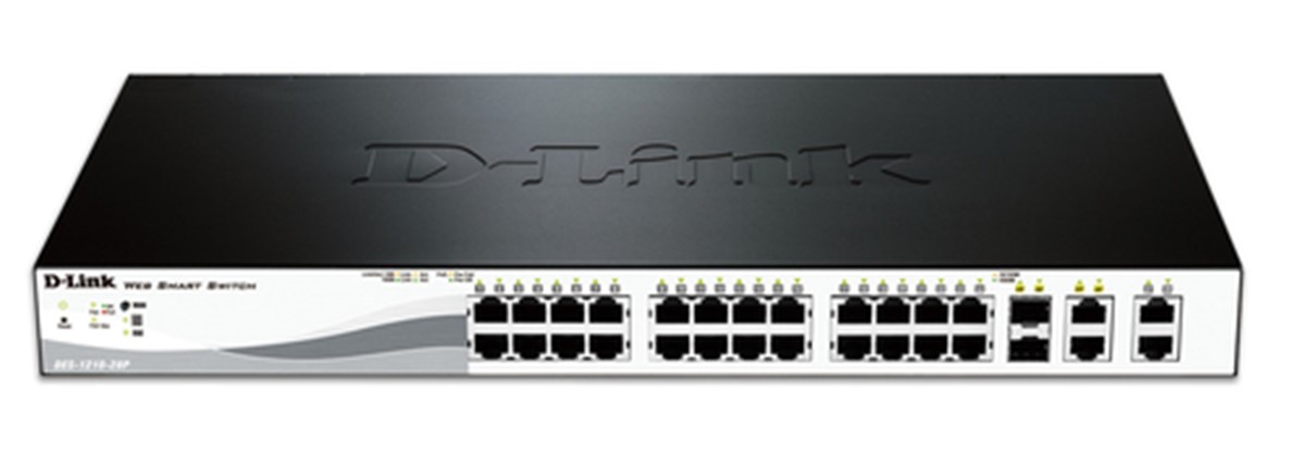 D-LINK SWITCH 24 PORTE GIGABIT POE + 4 PORTE SFP SMART+