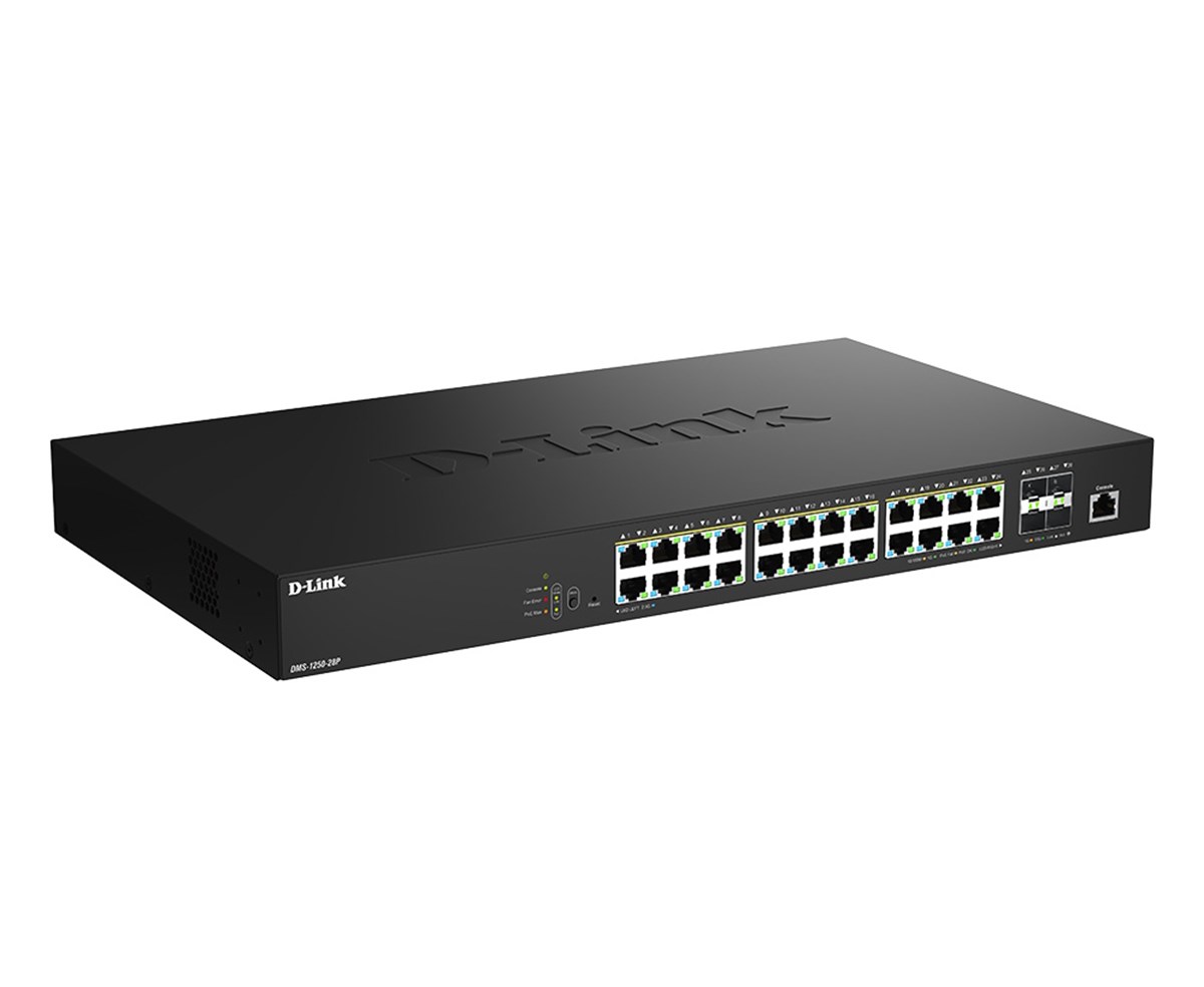 D-LINK SWITCH 28-PORT 2.5G MULTI-GIGABIT POE++ SMART MANAGED SWITCH WITH 4 X 10G SFP+ PORTS
