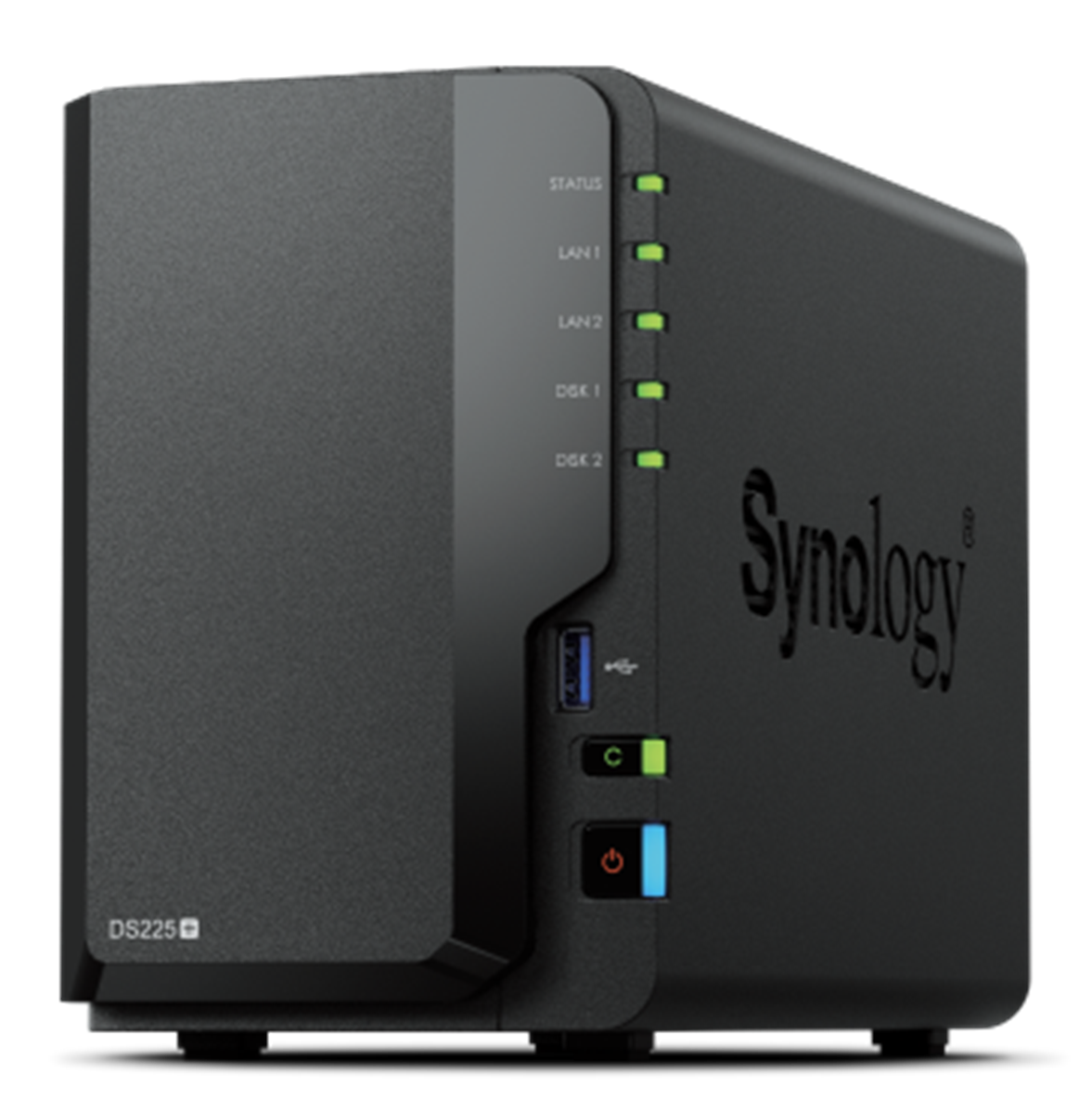 SYNOLOGY NAS TOWER DS225+ X 2HD 3.5"/2.5" SATA2/3 - NO HD - CELERON J4125 -2GB DDR4-1P LAN RJ45 1GBE