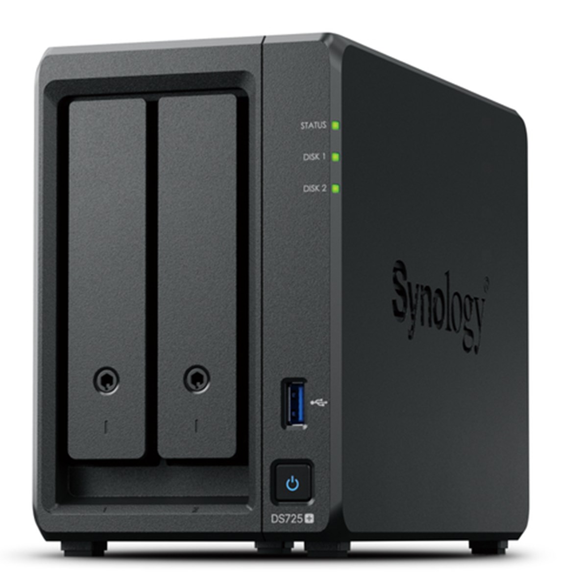 SYNOLOGY NAS TOWER 2X SATA, 2X NVME, MAX 40 CAM, RYZEN R1600, 4GB ECC, 2.5GBE, USB, ESATA, 2 LICENZE