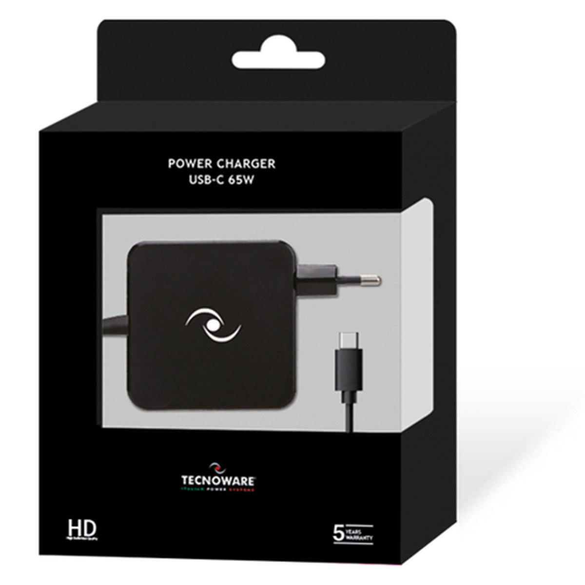TECNOWARE ALIMENTATORE USB-C 65W COLORE NERO