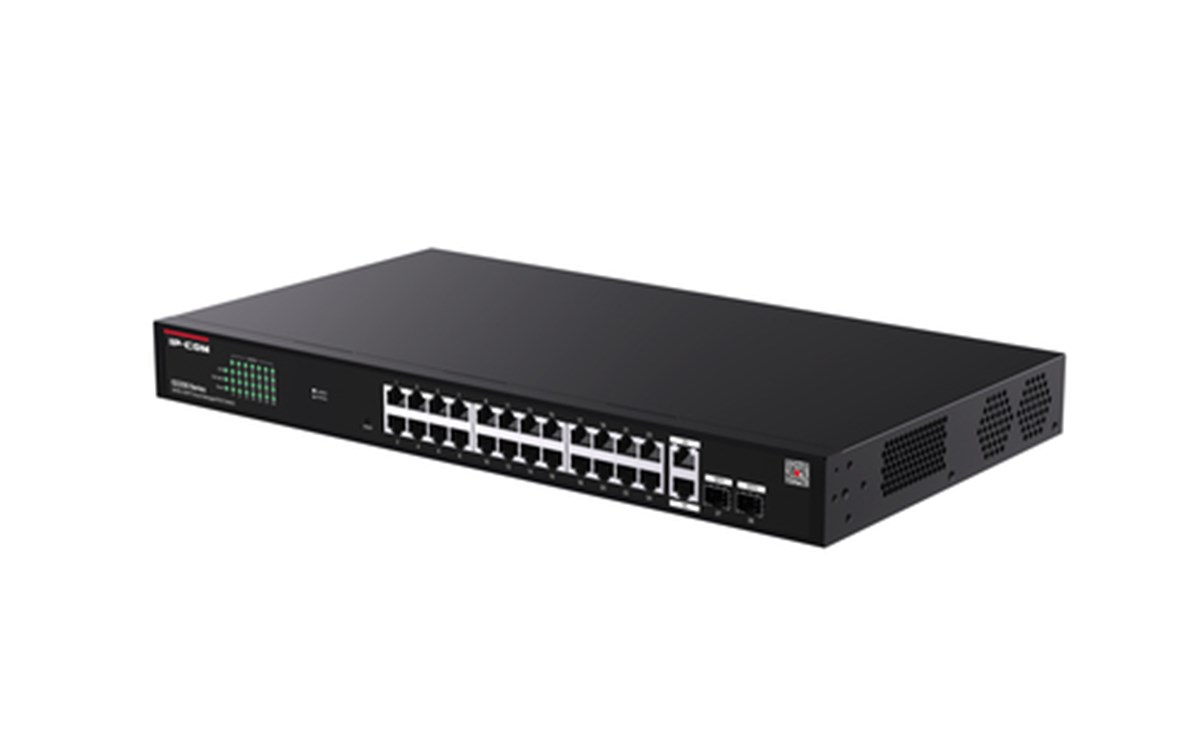 IP-COM SWITCH POE MANAGED L2, 28 PORT, 26 POE, 2 SFP